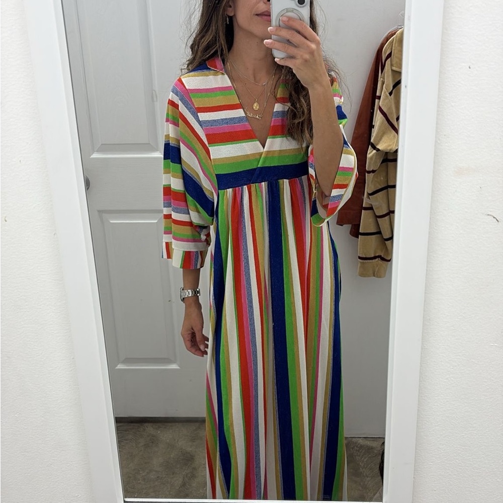 Colorful Striped vintage Maxi Dress